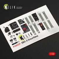 Kelik 1/48 Kelik SBD-4 Dauntless interior 3D decals for Hasegawa kit