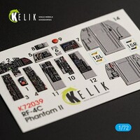 Kelik 1/72 Kelik RF-4C Phantom II interior 3D decals for Hasegawa kit