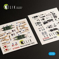 Kelik 1/72 Kelik Blackburn Buccaneer S.2C interior 3D decals for Airfix kit