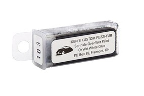 Kens Black Fuzzi Fur Plastic Model Vehicle Accessory Kit 1/24-1/25 Scale #103