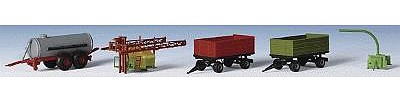 Kibri Farm Machinery Wagon Set HO Scale Model Railroad Vehicle #12996