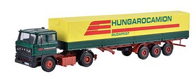 Kibri 2-Axle Tractor w/ Low-Side Hungarocamion Tarp Trailer Kit