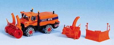 Kibri Unimog Truck Plow with Snow Blower Kit HO Scale Model Railroad #15011