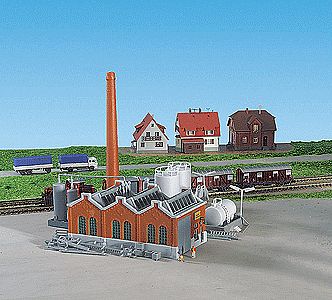 Kibri Warehouse Building Kit (Includes Smoke Stack & Storage Tanks) Z Scale Model Railroad #36764