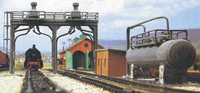 Kibri 2-Track Sanding & Fuel Tower Kit N Scale Model Railroad Building #37444