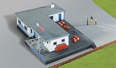 Kibri Oil Distributor Office w/ Loading Dock Kit N Scale Model Railroad Building #37469