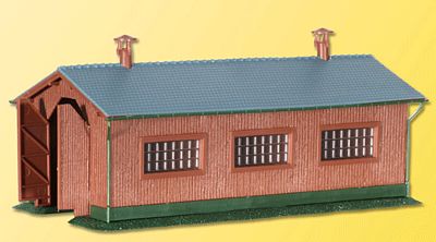 Kibri Single Track Loco Shed Kit N Scale Model Railroad Building #37802