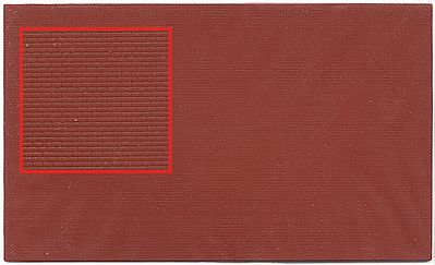 Kibri Brick-Clinker Wall Section Plastic Sheet (brown) N Scale Model Railroad Supplies #37964