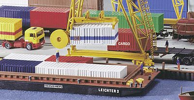 Kibri Container Barge/Lighter Kit HO Scale Model Railroad Vehicle #38522