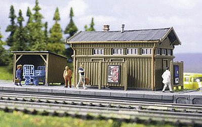 Kibri Lineside Building with Hut HO Scale Model Railroad Building Kit #39349