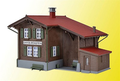 Kibri Davos-Monstein Station Kit HO Scale Model Railroad Building #39493