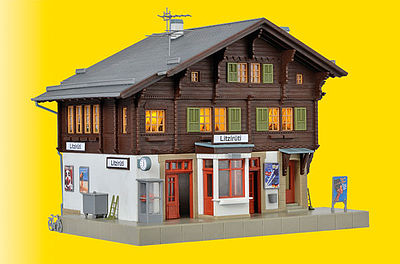 Kibri Station Litziruti with Light HO Scale Model Railroad Building Kit #39497