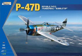 Kinetic-Model P-47D Thunderbolt Bubbletop Plastic Model Airplane Kit 1/24 Scale #3207