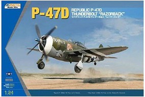 Kinetic-Model P-47D Thunderbolt Razorback Plastic Model Airplane Kit 1/24 Scale #3208