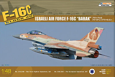 Kinetic-Model F16C Block 40 Barak Israeli AF Aircraft Plastic Model Airplane Kit 1/48 Scale #48012