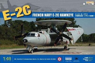 Kinetic-Model E2C Hawkeye French Navy Aircraft Plastic Model Airplane Kit 1/48 Scale #48015