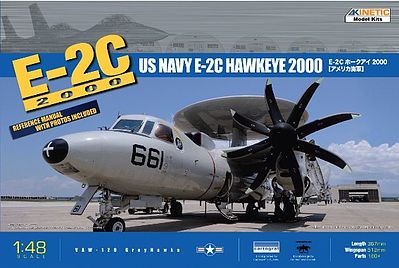 Kinetic-Model E-2C Hawkeye USN Plastic Model Airplane Kit 1/48 Scale #48016