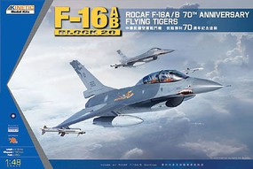 Kinetic-Model ROCAF F-16A/B 70th Anniversary Flying Tigers Plastic Model Airplane Kit 1/48 Scale #48055