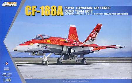Kinetic-Model CF-188A RCAF Demo Team 2017 Plastic Model Airplane Kit 1/48 Scale #48070