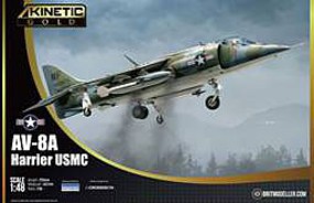 Kinetic-Model AV-8A USMC Harrier Plastic Model Airplane Kit 1/48 Scale #48072