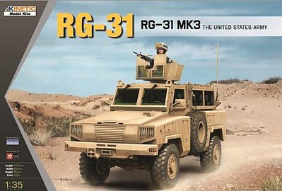 Kinetic-Model RG31 Mk 3 Army Mine-Protected APC Plastic Model Personnel Carier Kit 1/35 Scale #61012