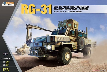 Kinetic-Model RG-31 MK5 US Army MP APC Plastic Model Military Vehicle Kit 1/35 Scale #61015