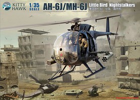 KittyHawk AH6J/MH6J Little Bird Nightstalkers Plastic Model Helicopter Kit 1/35 Scale #50003