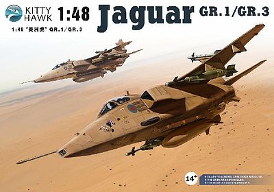 KittyHawk Sepecat Jaguar GR1/3 Aircraft Plastic Model Airplane Kit 1/48 Scale #80106
