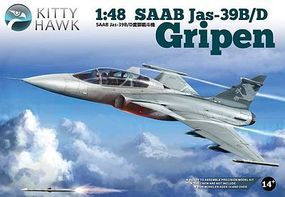KittyHawk SAAB Jas39B/D Gripen Fighter Plastic Model Airplane Kit 1/48 Scale #80118