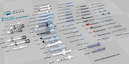 KittyHawk Russian Aircraft Armament (New Tool) Plastic Model Aircraft Accessory 1/48 Scale #80151