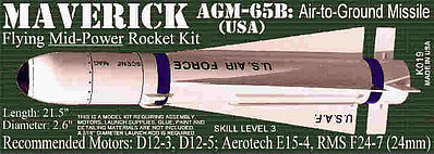 Launch-Pad Maverick AGM-65B Skill Level 3 Model Rocket Kit #19