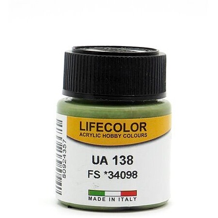 Lifecolor Green RLM80 Var FS34098 Acrylic (22ml Bottle) UA 138 Hobby and Model Acrylic Paint #138