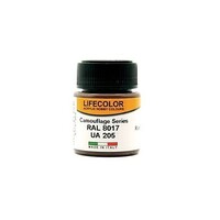 Lifecolor Red Brown RAL8017 Acrylic for CS1 (22ml Bottle) UA 205 Hobby and Model Acrylic Paint #205
