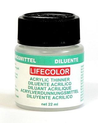 Lifecolor Acrylic Thinner (22ml Bottle) (Old #120) Hobby and Model Acrylic Paint #2120
