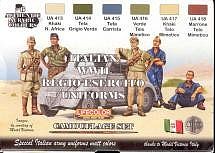 Lifecolor Italian WWII Uniforms Camouflage Acrylic Set (6 22ml Bottles)