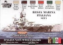 Lifecolor Italian Navy WWII Camouflage Acrylic Set (6 22ml Bottles) Hobby and Model Paint Set #cs15