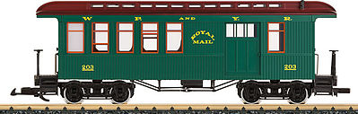 LGB White Pass Combine Car G Scale Model Train Passenger Car #36816