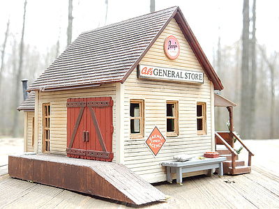 Life-Like General Store Kit Model Train Building HO Scale #1351