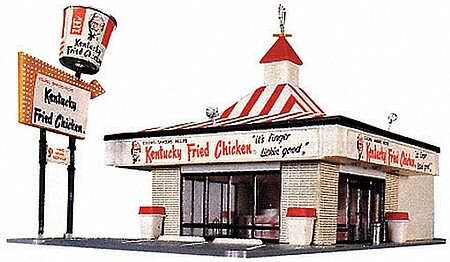 Life-Like Kentucky Fried Chicken(R) Drive In Kit Model Train Building HO Scale #1394