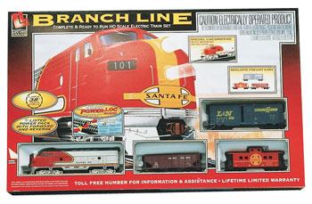 Life-Like Diesel Freight Branch Line Santa Fe Model Train Set HO Scale #8607