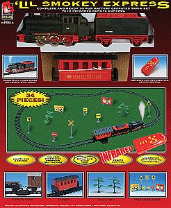 Life-Like Lil Smokey Express Battery Powered Steam Passenger Model Train Set HO Scale #8854