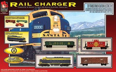 Life-Like Rail Charger Model Train Set HO Scale #8886