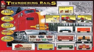 Life-Like Thundering Rails Santa Fe Model Train Set HO Scale #9102