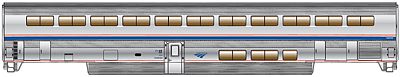 Life-Like-Proto 85 Pullman-Standard Superliner I Coach Amtrak Phase IVb HO Scale #11013