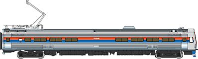 Life-Like-Proto Budd Metroliner EMU Snack Bar Coach Amtrak(R) HO Scale Model Train Passenger Car #13802