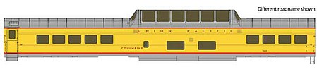 Life-Like-Proto 85 ACF Dome Coach Union Pacific(R) Heritage Fleet - Ready to Run - Lighted UPP #7001 Columbine (Armour Yellow, gray, red)