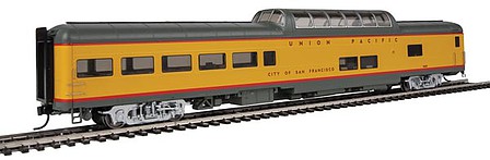 Life-Like-Proto 85 ACF Dome Lounge Union Pacific(R) Heritage Fleet - Ready to Run - Lighted UPP #9009 City of San Francisco (Armour Yellow, gray, red)