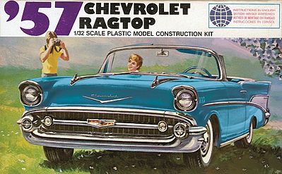 Lindberg 1957 Chevy Ragtop (Re-Issue) Plastic Model Car Kit 1/32 Scale #105