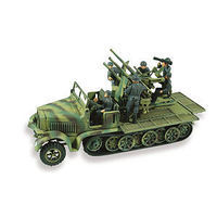Lindberg German 8Ton 1/2 Track Weapons Carrier Plastic Model Military Vehicle Kit 1/72 Scale #76086