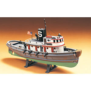 Lindberg Diesel Harbor Tug Boat Plastic Model Sailing Ship Kit 1/87 Scale #77221